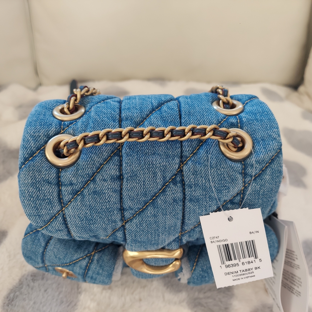 NWT Coach Denim Tabby Quilted Bag - Picture 4 of 9